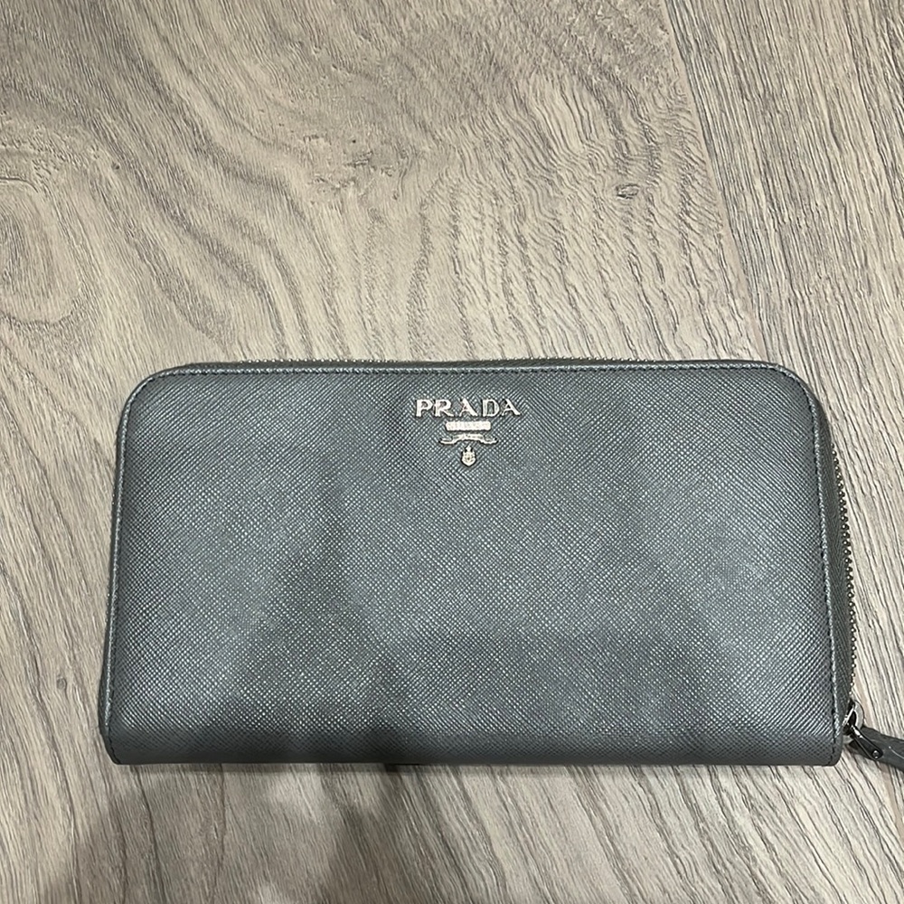Grey Prada wallet